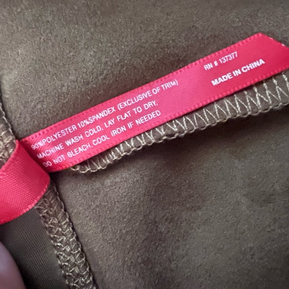 NWOT Ruby Ribbon camel brown faux suede leggings size Medium - Picture 5 of 5